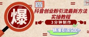 轻松制作创业类视频,一天被动加精准创业粉500+【揭秘】-阳知网创资源库