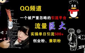 QQ频道,一个被严重忽略的引流平台,流量巨大 实操单日引流500+创业粉兼职粉【揭秘】-阳知网创资源库