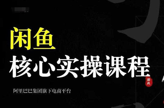 2024闲鱼核心实操课程,从养号、选品、发布、销售,教你做一个出单的闲鱼号-阳知网创资源库
