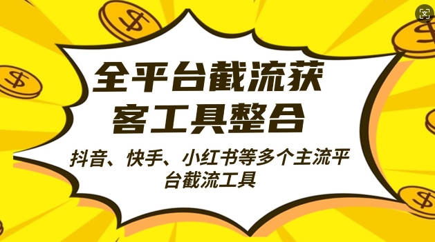 全平台截流获客工县整合全自动引流,日引2000+精准客户【揭秘】-阳知网创资源库