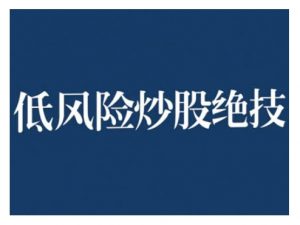 2024低风险股票实操营，低风险，高回报-阳知网创资源库