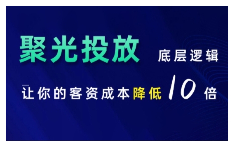 小红书聚光投放底层逻辑课,让你的客资成本降低10倍-阳知网创资源库