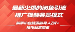 闲鱼引流推广影视会员,0成本就可以操作,新手小白月入过W+【揭秘】-阳知网创资源库