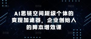 AI思链空间超级个体的变现加速器，企业创始人的降本增效课-阳知网创资源库