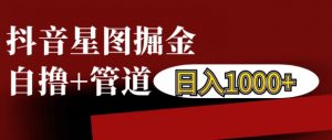 抖音星图掘金自撸，可以管道也可以自营，日入1k【揭秘】-阳知网创资源库