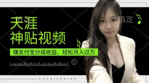支付宝分成计划,天涯神贴视频,轻松月入过W,操作简单,适合宝妈,上班族【揭秘】-阳知网创资源库