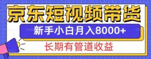 京东短视频带货新玩法,长期管道收益,新手也能月入8000+-阳知网创资源库
