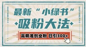 最新自动化“吸粉术”,小绿书激活私域流量,每日轻松吸引300+高质精准粉!-阳知网创资源库