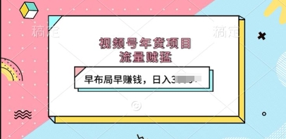 视频号年货项目,流量贼猛,早布局早挣钱,日入上k【揭秘】-阳知网创资源库