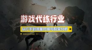 游戏代练行业,从打手到流量对接与裂变分析-阳知网创资源库