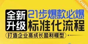 21步爆款必爆标准化流程,全新升级,打造企业高成长盈利模型-阳知网创资源库