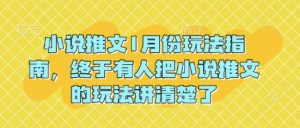 小说推文1月份玩法指南，终于有人把小说推文的玩法讲清楚了!-阳知网创资源库