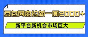 豆包网盘拉新,一周2k,新平台新机会-阳知网创资源库