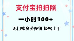 支付宝拍拍照一小时100+无任何门槛多劳多得一台手机轻松操做【揭秘】-阳知网创资源库