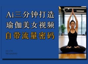 Ai3分钟打造瑜伽美女视频,自带流量密码-阳知网创资源库