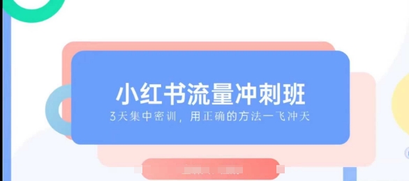 小红书流量冲刺班2025,最懂小红书的女人,快速教你2025年入局小红书-阳知网创资源库