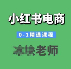 小红书电商0-1精通课程，小红书开店必学课程-阳知网创资源库