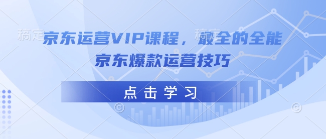 京东运营VIP课程,最全的全能京东爆款运营技巧-阳知网创资源库