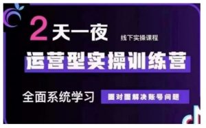 抖音直播运营型实操训练营，全面系统学习，面对面解决账号问题 12月10号-12号(第48期线下课)-阳知网创资源库