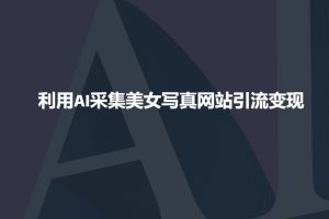 利用AI采集美女写真网站引流变现,引流嘎嘎的-阳知网创资源库