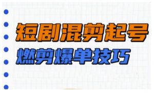 短剧实操教学,短剧混剪起号燃剪爆单技巧-阳知网创资源库