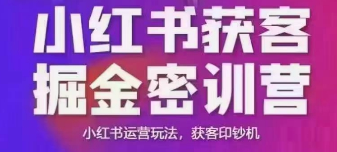 小红书获客掘金线下课,录音+ppt照片,小红书运营玩法,获客印钞机-阳知网创资源库
