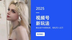 搬运老外奇葩视频,撸视频号分成计划收益,每天只需一小时,新手小白轻松月入过W-阳知网创资源库