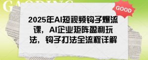 2025年AI短视频钩子爆流课,AI企业矩阵盈利玩法,钩子打法全流程详解-阳知网创资源库