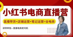 小红书电商直播训练营,直播带货+店铺运营+笔记运营-阳知网创资源库