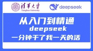 清华大学讲DeepSeek最全教程,从入门到精通,deepseek一分钟干了我一天的活-阳知网创资源库