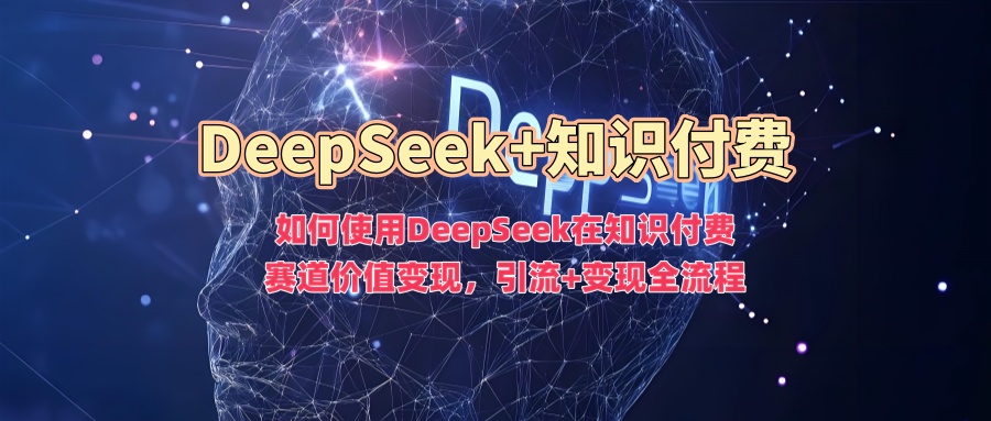 如何使用DeepSeek在知识付费赛道价值变现,引流+变现全流程-阳知网创资源库