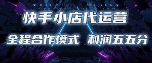 快手小店代运营 限时托管计划 合作模式 利润五五分成【揭秘】-阳知网创资源库