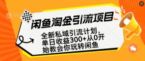 闲鱼淘金私域引流计划,从0开始玩转闲鱼,副业也可以挣到全职的工资-阳知网创资源库