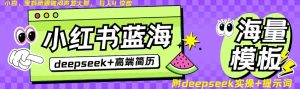 Deepseek+小红书简历蓝海赛道,24小时网盘自动发货,零成本,不限时间地点,日入四位数-阳知网创资源库