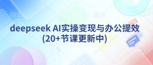 deepseek AI实操变现与办公提效(20+节课更新中)-阳知网创资源库