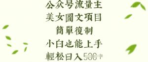 流量主长期收益项目,美女图片简单复制,小白也能上手,轻松日入5张-阳知网创资源库