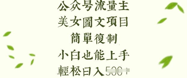 流量主长期收益项目,美女图片简单复制,小白也能上手,轻松日入5张-阳知网创资源库