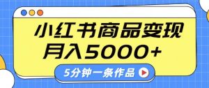 小红书字幕作品玩法,商单变现月入5k+,5分钟一条作品-阳知网创资源库