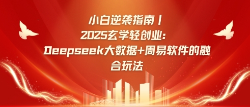 小白逆袭指南,2025玄学轻创业:Deepseek大数据+周易算法的融合玩法-阳知网创资源库