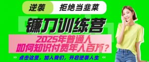 【网创项目终点站-镰刀训练营超级IP合伙人】25年普通人如何通过知识付费实现逆袭【揭秘】-阳知网创资源库