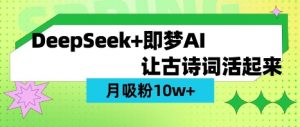 用DeepSeek做AI 古诗词视频,涨粉 10W+(保姆级教程)-阳知网创资源库