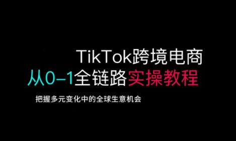 TikTok跨境电商从0-1全链路全方位实操教程，把握多元变化中的全球生意机会-阳知网创资源库
