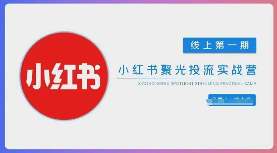 小红书聚光陪跑第一期，教你从0到1玩转小红书聚光投流，搭建小红书付费投流团队，更快的见到效果-阳知网创资源库