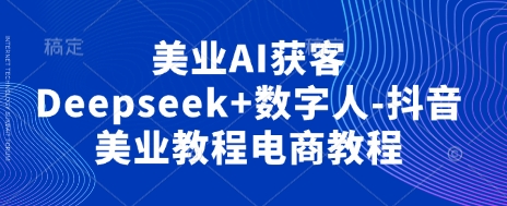 美业AI获客Deepseek+数字人-抖音美业教程电商教程-阳知网创资源库
