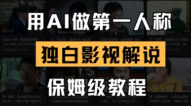 用AI做第一人称独白影视解说,手把手教学,保姆级教程-阳知网创资源库