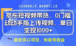 京东短视频代运营,不需要拍剪视频,不需要直播,全程喂饭,小白轻松上手,稳定月入8k【揭秘】-阳知网创资源库