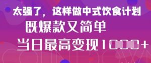 疯狂爆火！小红书等平台的女性中餐养生视频，小白轻松制作，快速拿到结果-阳知网创资源库