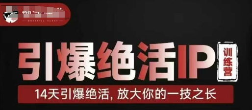 引爆绝活IP训练营,14天引爆绝活,放大你的一技之长-阳知网创资源库
