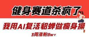 健身赛道杀疯了？我用AI复活貂蝉做瘦身操，3周涨粉8W-阳知网创资源库