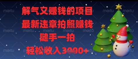 解气又挣钱的项目,最新违章拍照挣钱,随手一拍,轻松收入多张【揭秘】-阳知网创资源库